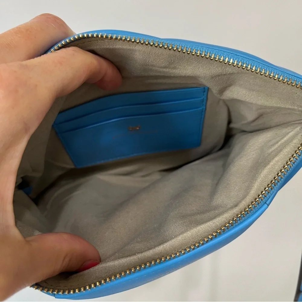 Anya Hindmarch Chubby Quilted Circus Blue Crossbody Bag